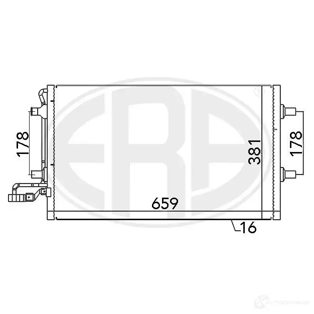 Радиатор кондиционера ERA 667027 1954219 S3K HJG7 изображение 0