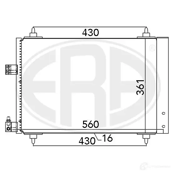 Радиатор кондиционера ERA 70VC8 M 1954212 667020