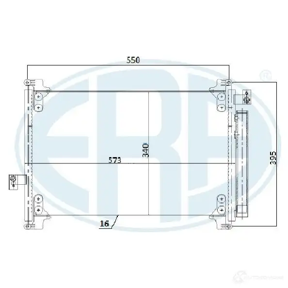 Радиатор кондиционера ERA 1438646075 R5 B9M 667273 изображение 0