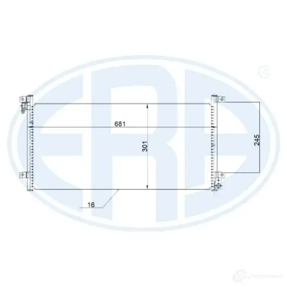 Радиатор кондиционера ERA 1438646097 667218 ZEON YB2