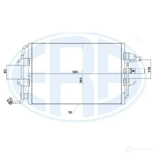 Радиатор кондиционера ERA 667243 1438646113 V QO8Z