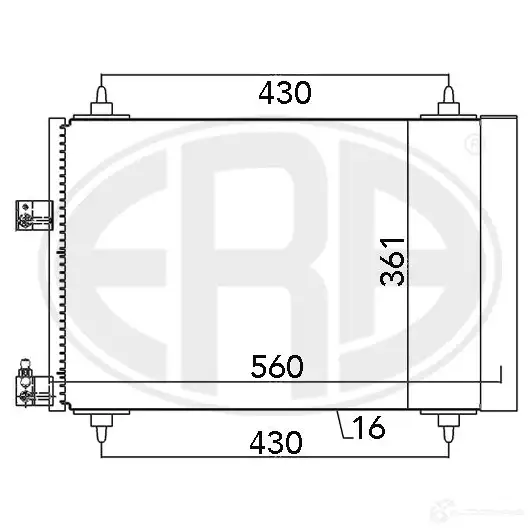Радиатор кондиционера ERA 233B ZP 1954322 667132 изображение 0