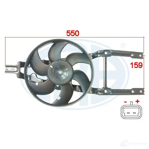 Вентилятор радиатора ERA 352052 1220599746 TJ 80K