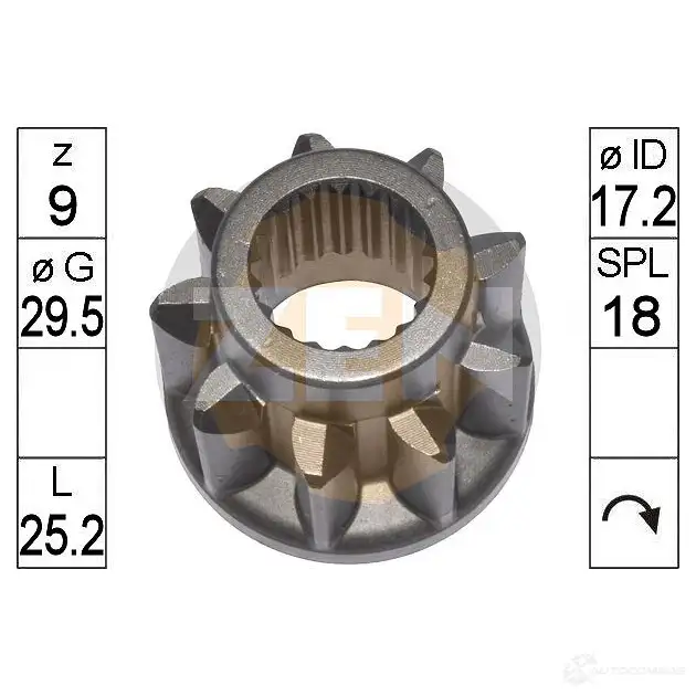 Бендикс стартера ERA 1439052624 ZN9186 PMZ AHD изображение 0