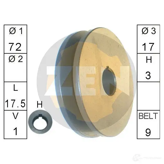 Шкив генератора ERA IDY0 K1 1439078863 ZN5331