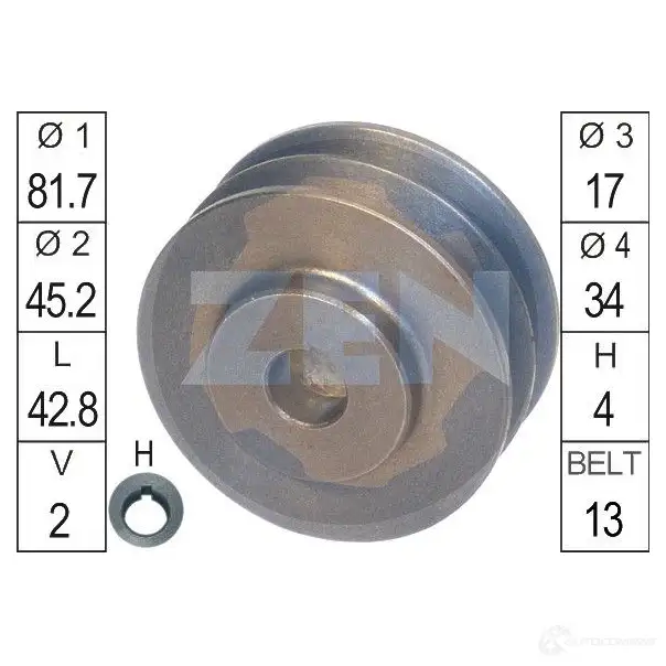 Шкив генератора ERA EK7D 0 1439078872 ZN5359