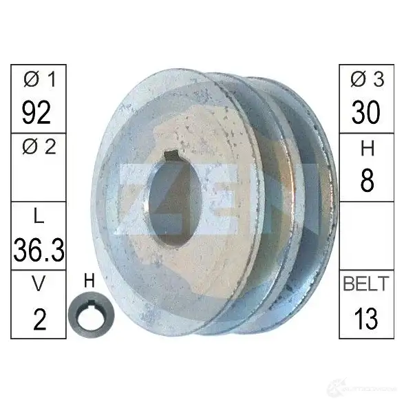 Шкив генератора ERA 6ZF C2 1439078873 ZN5350