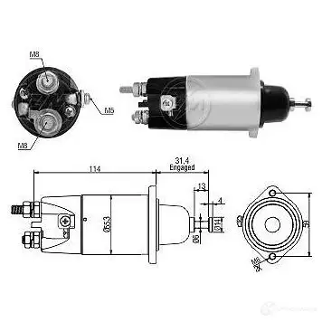 Втягивающее реле ERA ZM4898 3K 1AZ 1439249533