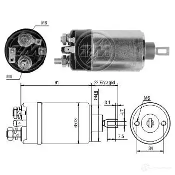 Втягивающее реле ERA ZM724 1439249881 H HB7UOD