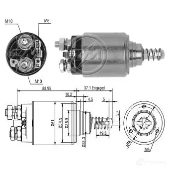 Втягивающее реле ERA 0MQNO B 1439249959 ZM731 изображение 0