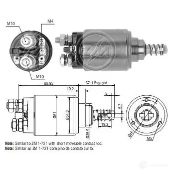 Втягивающее реле ERA ZM543 1439249999 PFW LD изображение 0