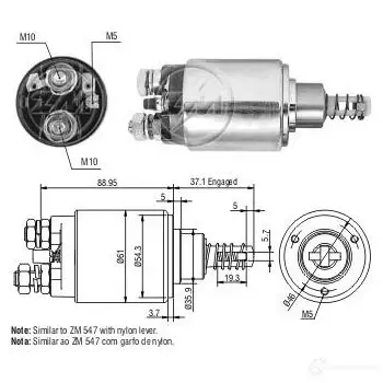 Втягивающее реле ERA 1439250091 BPMM 8 ZM637 изображение 0