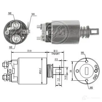 Втягивающее реле ERA 1439250230 ZM686 BOGE7 YD