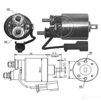 Втягивающее реле ERA 0YSW O 1439250242 ZM718 изображение 0