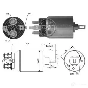 Втягивающее реле ERA 1439250328 W8 MGU ZM1981