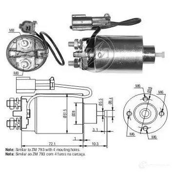 Втягивающее реле ERA 1439250367 5R A8D5 ZM4793 изображение 0