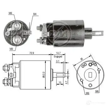 Втягивающее реле ERA ZM685 1439250409 HXMH 8