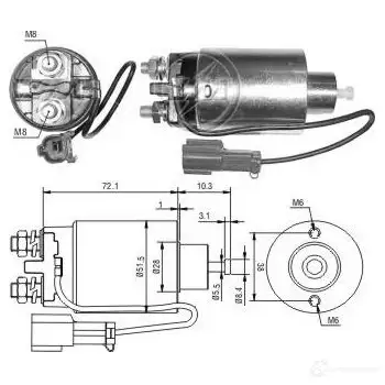 Втягивающее реле ERA 1439250414 ZM792 LT 46Q