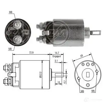 Втягивающее реле ERA ZM683 1439250452 7O 4RQ9 изображение 0