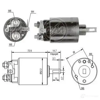 Втягивающее реле ERA ZM780 1439250454 N5PY M