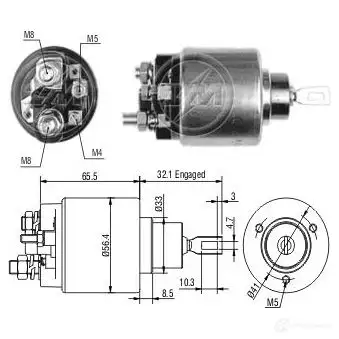 Втягивающее реле ERA ZM771 1439250566 ZO7Z0O 4