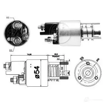 Втягивающее реле ERA SZO GE ZM3397 1439250700