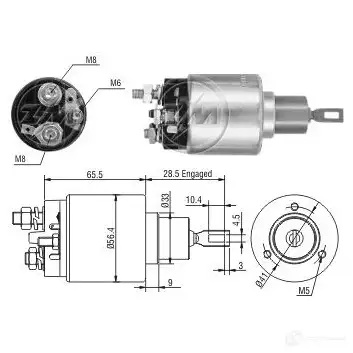 Втягивающее реле ERA ZM4775 1439250712 65 T2TC