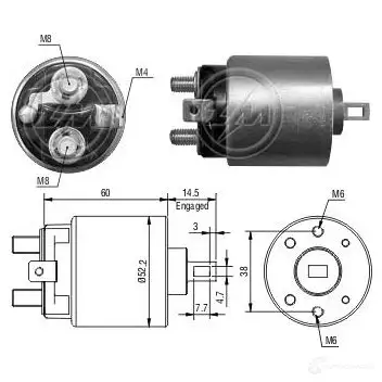 Втягивающее реле ERA ZM411 1439250740 W8FN R