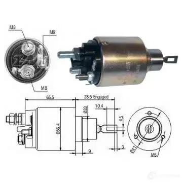 Втягивающее реле ERA WVM9Q T9 1439250776 ZM3479 изображение 0