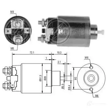 Втягивающее реле ERA 1439250778 ZM790 V5V OA