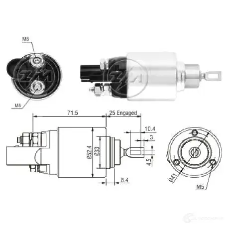 Втягивающее реле ERA 1437412429 TYIWQ UX ZM381 изображение 0