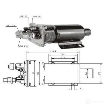 Втягивающее реле ERA ZM951 1439250830 H6 NYZ изображение 0