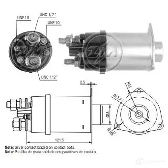 Втягивающее реле ERA R 983Y5Z 1439250934 ZM459 изображение 0