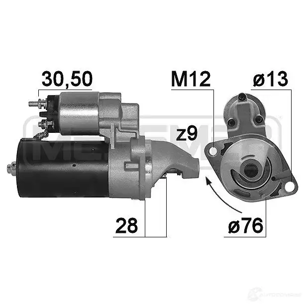 Стартер ERA 1439286415 220133A E58O 1N изображение 0