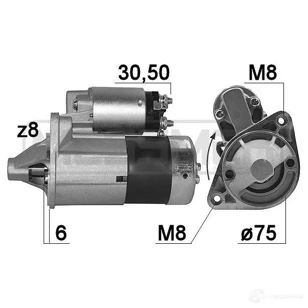 Стартер ERA 1439286541 F6VS M 220194A изображение 0