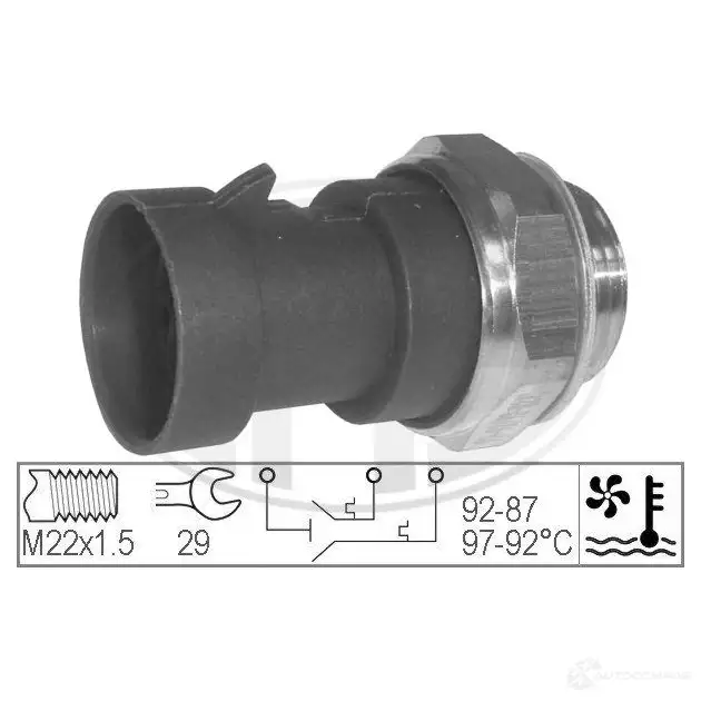 Датчик вентилятора радиатора ERA 330295 1947143 G7 3FN