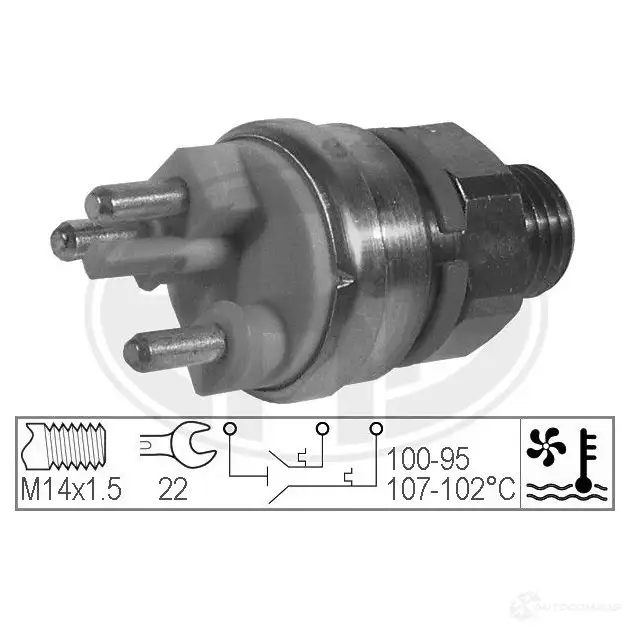 Датчик вентилятора радиатора ERA 1947066 330216 C U9Z3F изображение 0
