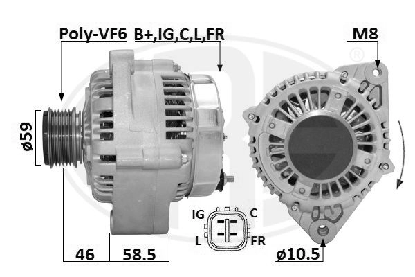 Генератор ERA WB 3JDES 1440472939 209660A