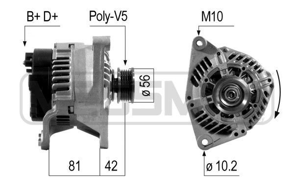 Генератор ERA 210160R 1440473048 VCD 37KY