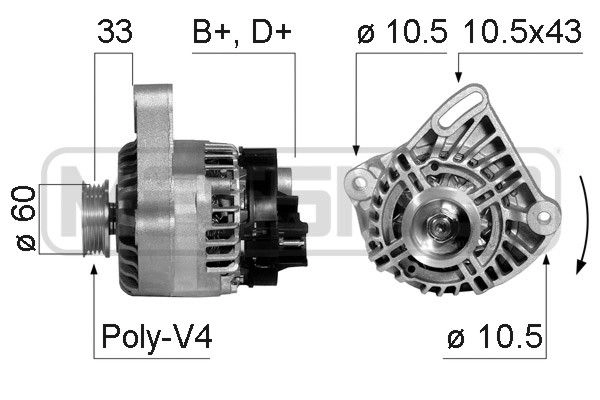 Генератор ERA 210348R 1440473139 OM9A L