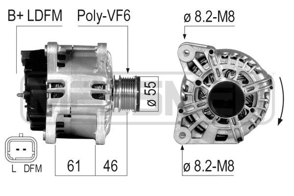 Генератор ERA 8IPN5Y 4 1440473186 210816R