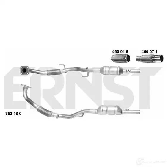 Катализатор ERNST 753180 9ZE E3OX 4007463753180 302150