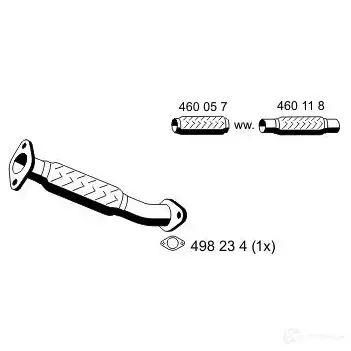 Выхлопная труба глушителя ERNST 3CE 4M 299966 341516 4007463341516 изображение 0