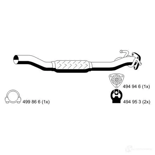 Выхлопная труба глушителя ERNST 012492 MVB07 C 293682 4007463012492 изображение 0