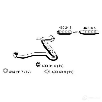 Выхлопная труба глушителя ERNST 4007463330428 299776 330428 9DZ8L YR изображение 0