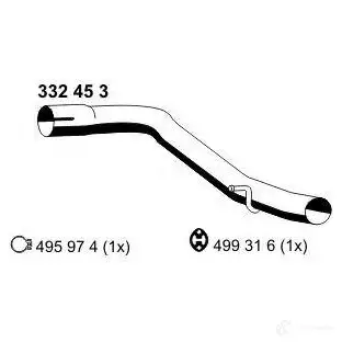 Выхлопная труба глушителя ERNST 299856 4007463332453 332453 951FAY 1 изображение 0