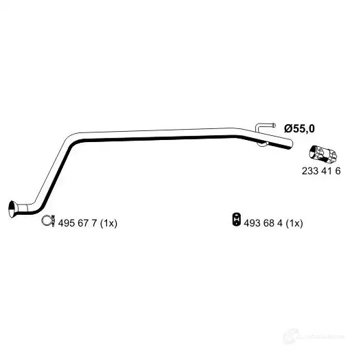 Выхлопная труба глушителя ERNST E1MSC R 4007463048422 295064 048422 изображение 0