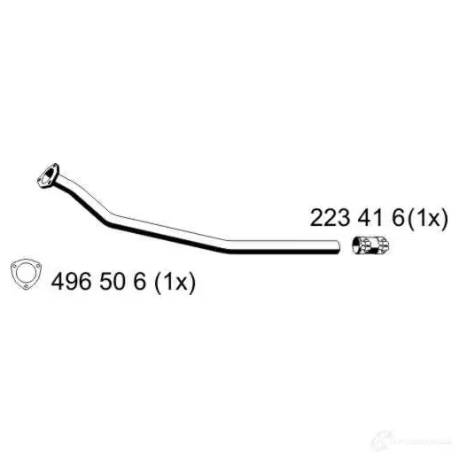 Выхлопная труба глушителя ERNST 243452 4007463243452 Z2 R0NO 299381