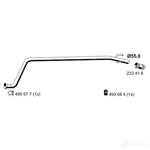 Выхлопная труба глушителя ERNST 295065 048439 2MJEYT 1 4007463048439