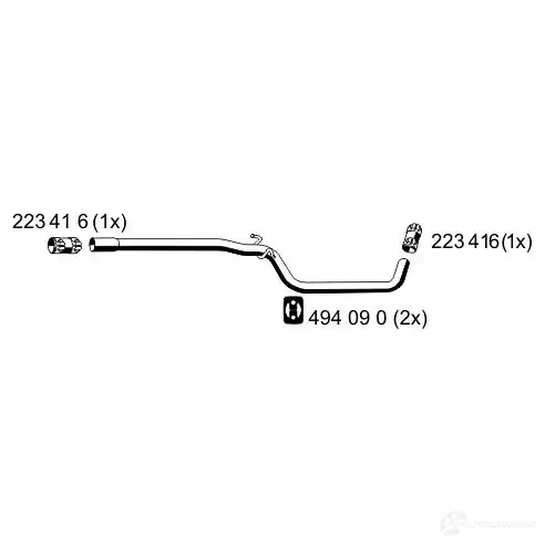 Выхлопная труба глушителя ERNST 155403 2PE 0AA 4007463155403 298623